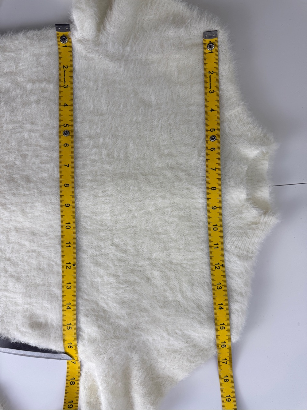 No Boundaries Women’s Long Eyelash Sweater Dress White Soft Fuzzy Mock Neck - Picture 8 of 10